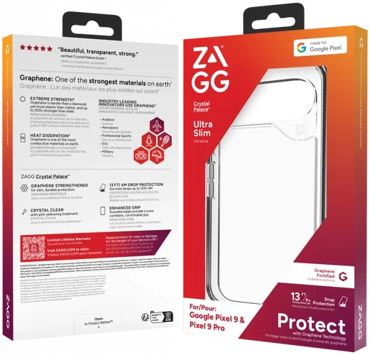 ZAGG Crystal Palace Google Pixel 9 / 9 Pro Hoesje 4M DropProof Transparant afbeelding 13