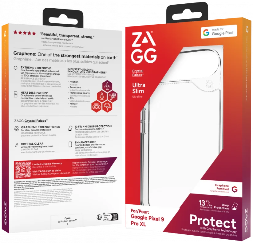 ZAGG Crystal Palace Google Pixel 9 Pro XL Hoesje 4M DropProof Transparant afbeelding 11