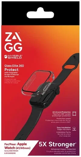ZAGG InvisibleShield Glass Elite 360 Apple Watch Series 8 / 7 (41mm) Protector afbeelding 3