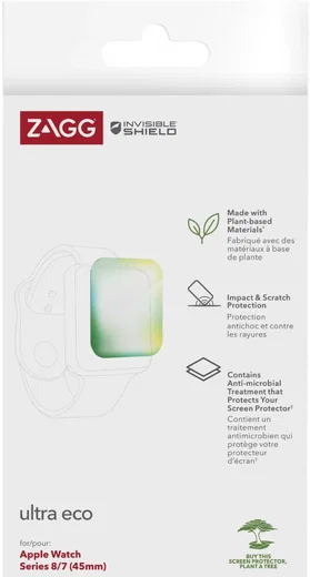 ZAGG InvisibleShield Ultra ECO Apple Watch Series 8/7 (45mm) Screenprotector afbeelding 3