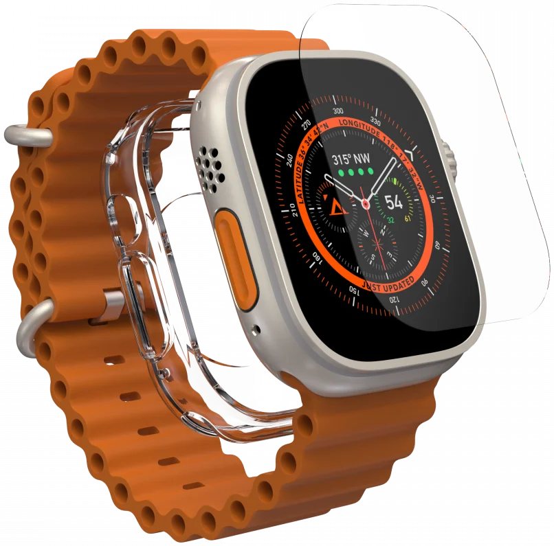 ZAGG Flex 360 Apple Watch Ultra / Ultra 2 Hoesje Full Protect Transparant afbeelding 1