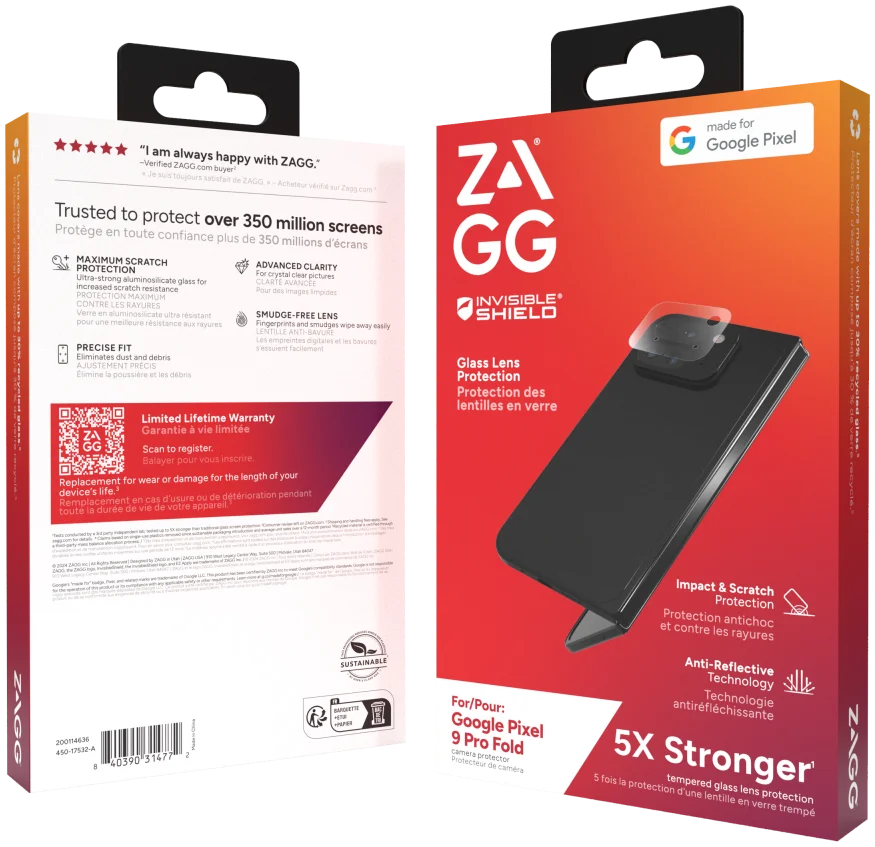 ZAGG InvisibleShield Glass Elite AR Google Pixel 9 Pro Fold Camera Protector afbeelding 7