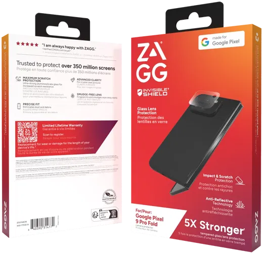 ZAGG InvisibleShield Glass Elite AR Google Pixel 9 Pro Fold Camera Protector afbeelding 7