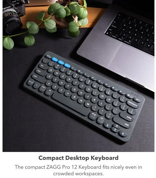 ZAGG Pro Keyboard 12 Bluetooth Toetsenbord Draadloos Oplaadbaar 12 inch Grijs afbeelding 4
