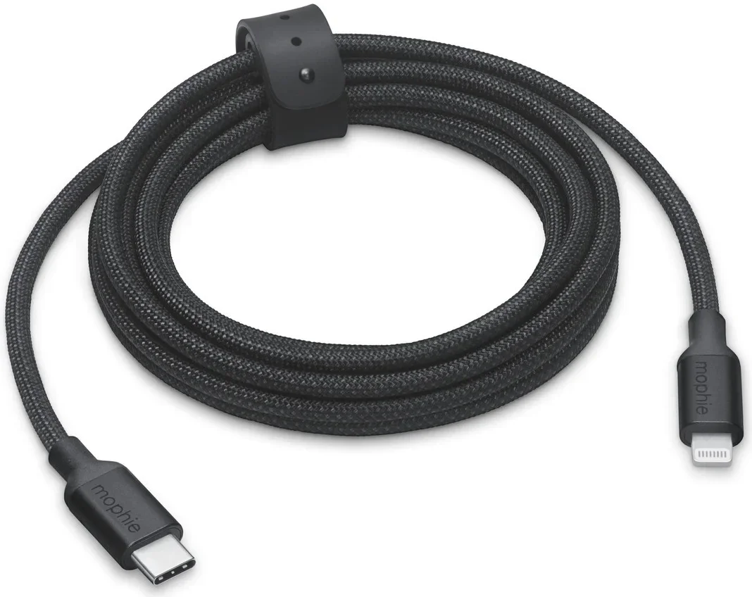 Mophie Charge Stream USB-C naar Lightning Kabel 60W Power Delivery 2M Zwart afbeelding 1