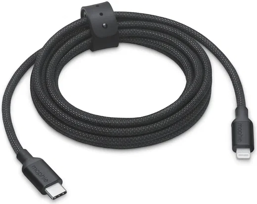 Mophie Charge Stream USB-C naar Lightning Kabel 60W Power Delivery 2M Zwart afbeelding 1