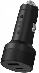 Mophie Fast Charge Auto Snellader 42W USB-C + USB-A Zwart afbeelding