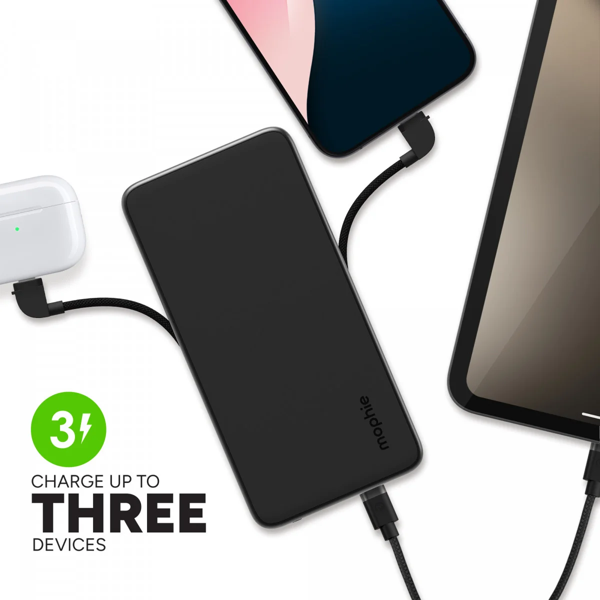 Mophie Powerstation Plus 10.000 mAh Powerbank met USB-C en Lightning Kabel afbeelding 9