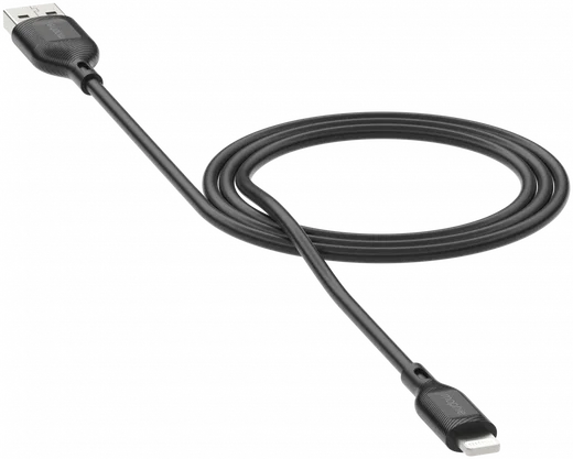 Mophie Essentials USB-A naar Lightning Kabel 12W 2 Meter Zwart afbeelding 1