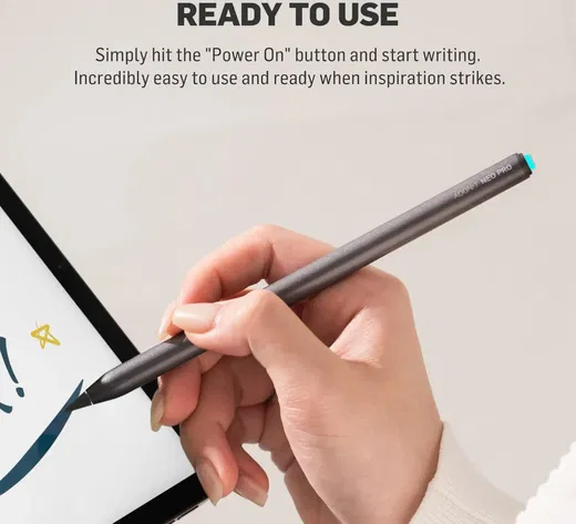 Adonit Neo Pro - Actieve Stylus Pen voor iPad - Zilver afbeelding 4