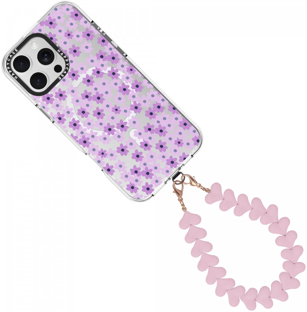 HappyCase Mykonos Universele Hartjes Armband Telefoonkoord (30CM) Roze afbeelding 12