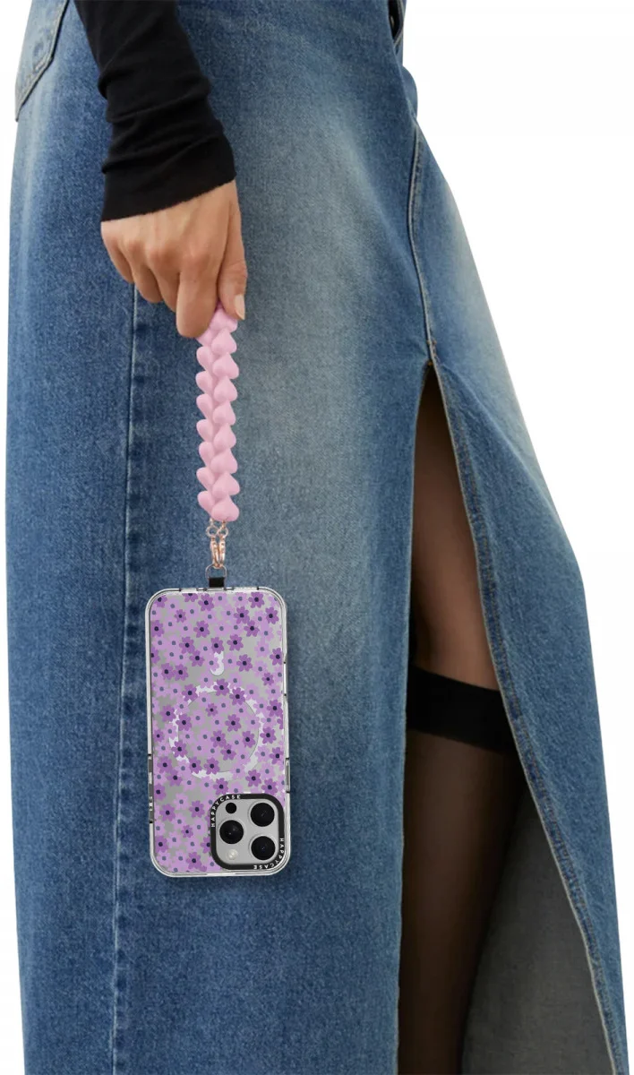 HappyCase Mykonos Universele Hartjes Armband Telefoonkoord (30CM) Roze afbeelding 10