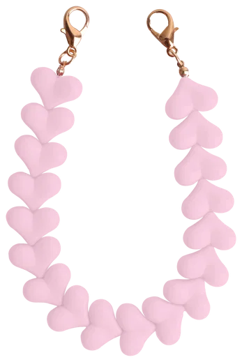 HappyCase Mykonos Universele Hartjes Armband Telefoonkoord (30CM) Roze afbeelding 1