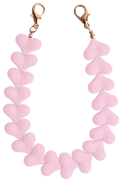 HappyCase Mykonos Universele Hartjes Armband Telefoonkoord (30CM) Roze