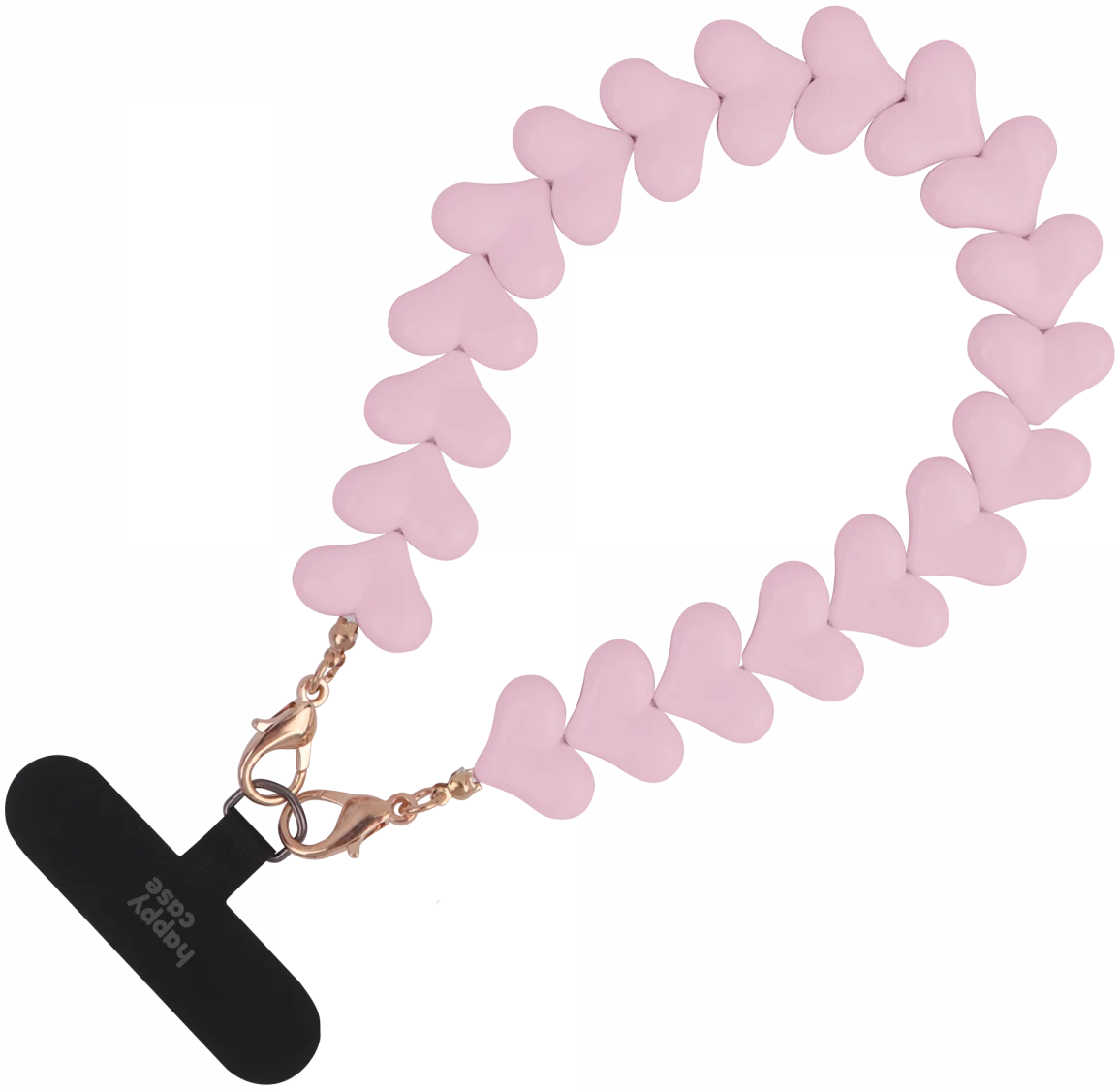 HappyCase Mykonos Universele Hartjes Armband Telefoonkoord (30CM) Roze afbeelding 13