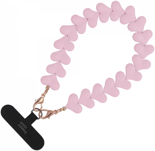 HappyCase Mykonos Universele Hartjes Armband Telefoonkoord (30CM) Roze afbeelding 13