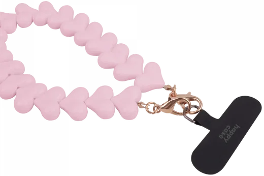 HappyCase Mykonos Universele Hartjes Armband Telefoonkoord (30CM) Roze afbeelding 14