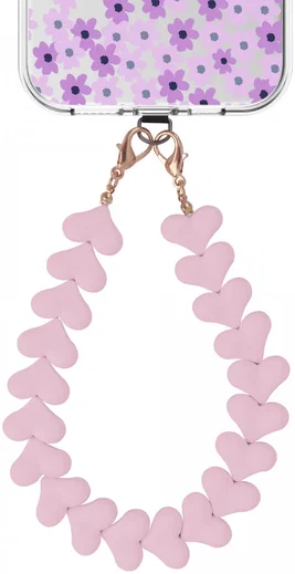 HappyCase Mykonos Universele Hartjes Armband Telefoonkoord (30CM) Roze afbeelding 11