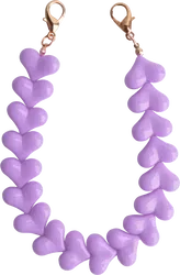 HappyCase Mykonos Universele Hartjes Armband Telefoonkoord (30CM) Paars afbeelding