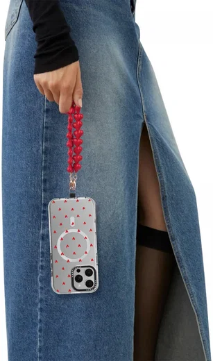 HappyCase Mykonos Universele Hartjes Armband Telefoonkoord (30CM) Rood afbeelding 10