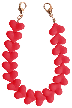HappyCase Mykonos Universele Hartjes Armband Telefoonkoord (30CM) Rood