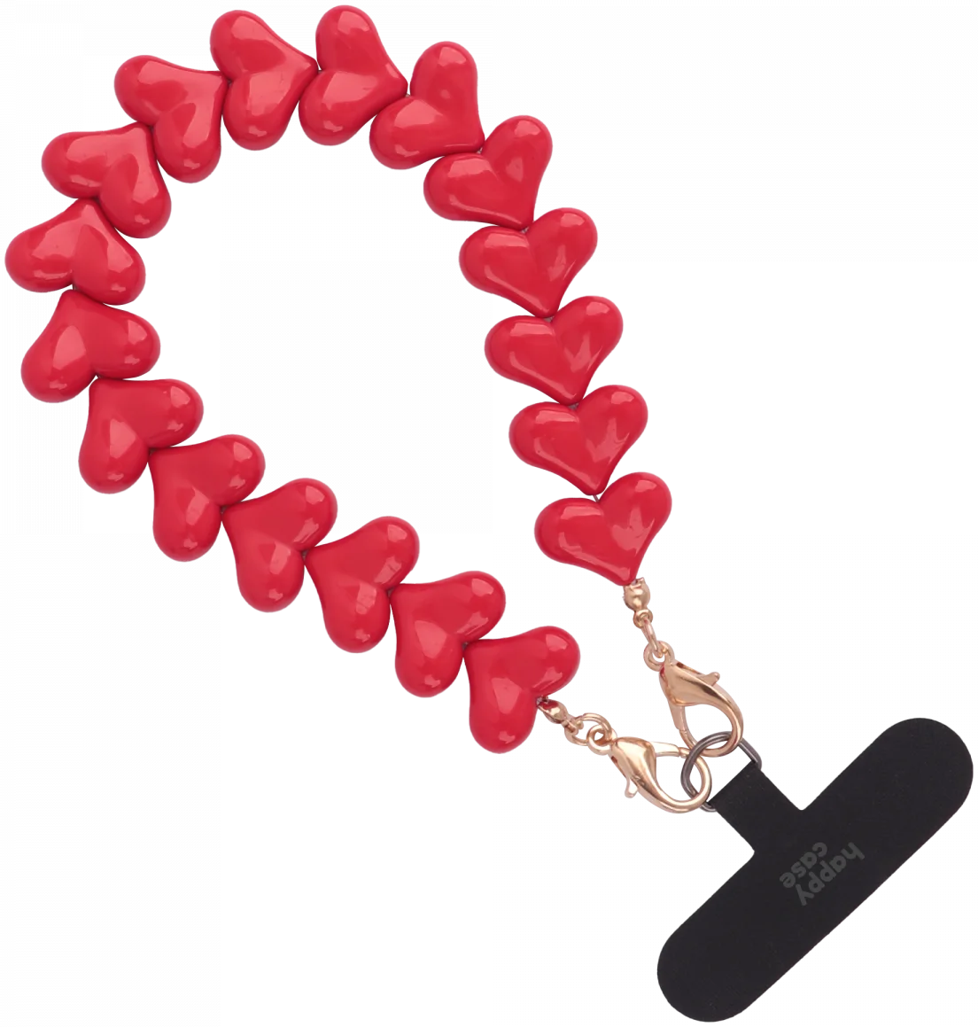 HappyCase Mykonos Universele Hartjes Armband Telefoonkoord (30CM) Rood afbeelding 15