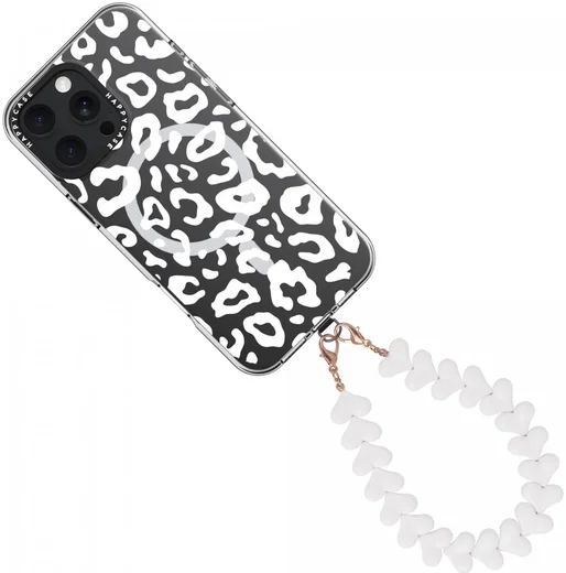 HappyCase Mykonos Universele Hartjes Armband Telefoonkoord (30CM) Wit afbeelding 12