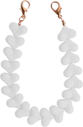 HappyCase Mykonos Universele Hartjes Armband Telefoonkoord (30CM) Wit afbeelding