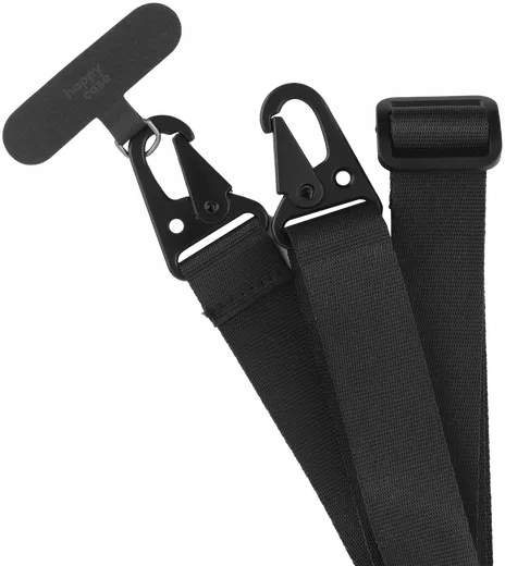 HappyCase Elba Universeel / Verstelbaar Keycord Telefoonkoord (120CM) Zwart afbeelding 11