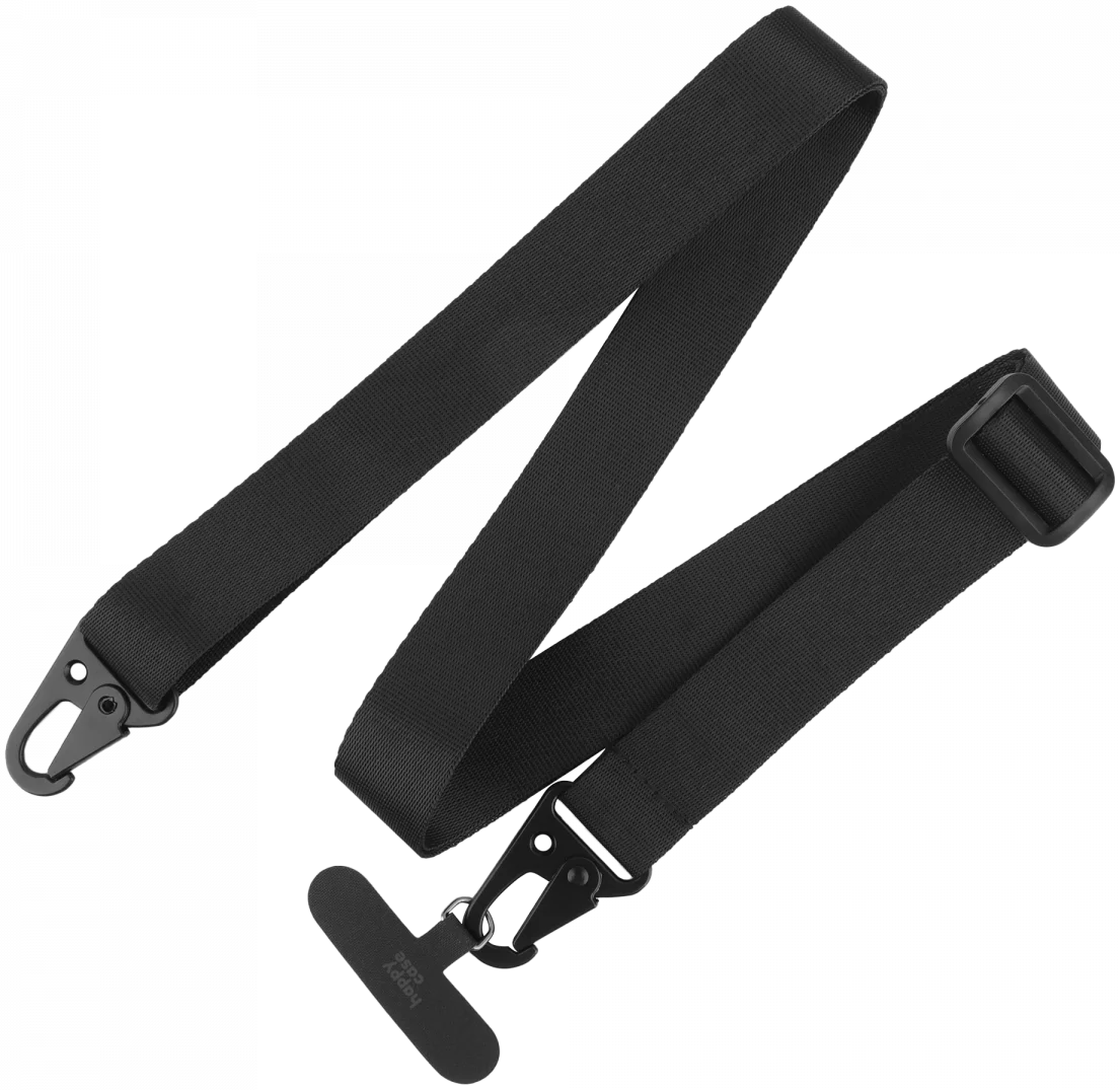 HappyCase Elba Universeel / Verstelbaar Keycord Telefoonkoord (120CM) Zwart afbeelding 15