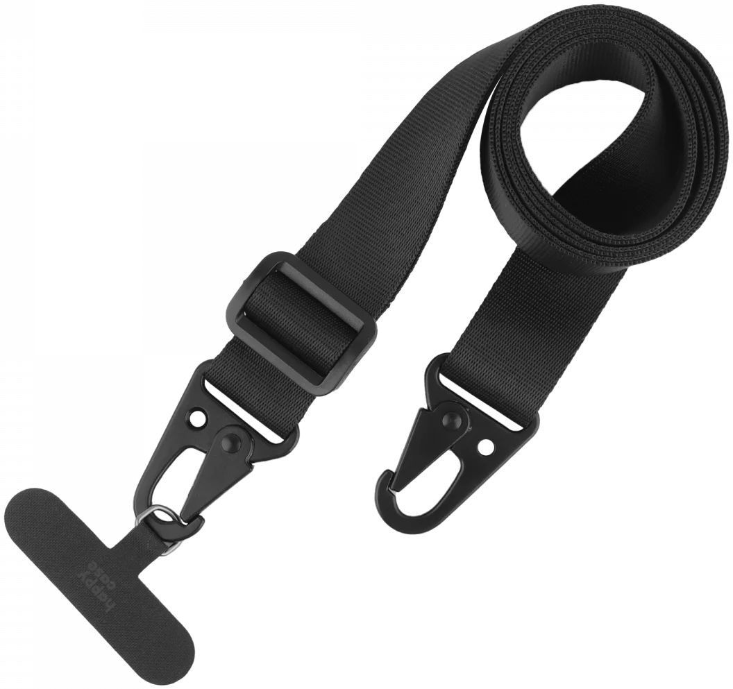 HappyCase Elba Universeel / Verstelbaar Keycord Telefoonkoord (120CM) Zwart afbeelding 16