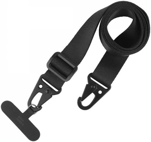 HappyCase Elba Universeel / Verstelbaar Keycord Telefoonkoord (120CM) Zwart afbeelding 16