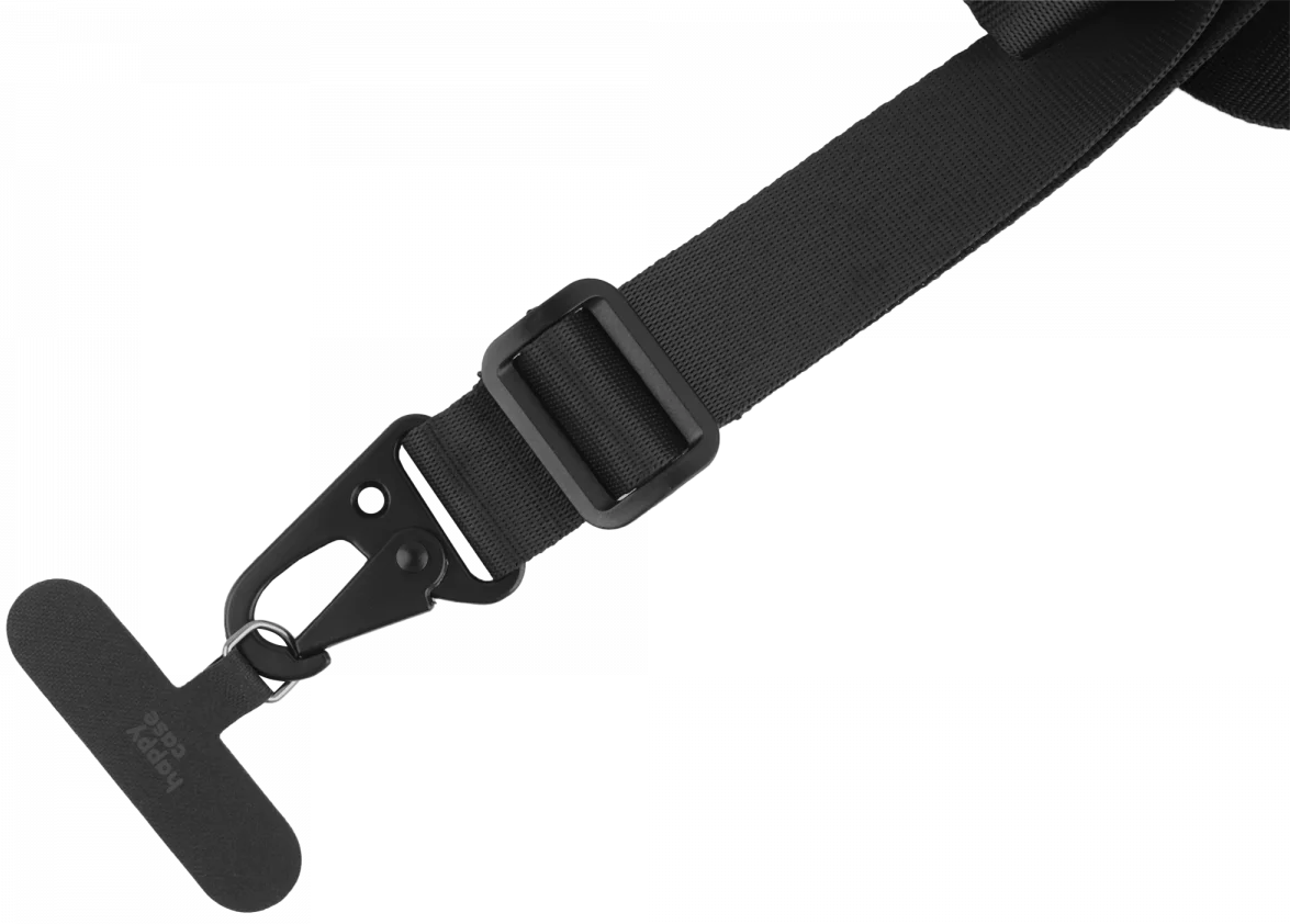 HappyCase Elba Universeel / Verstelbaar Keycord Telefoonkoord (120CM) Zwart afbeelding 17