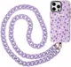 HappyCase Madeira Universele Crossbody Ketting Telefoonkoord (120CM) Paars