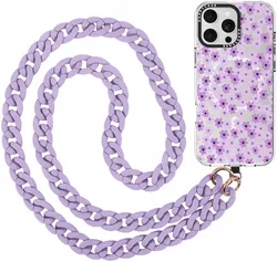 HappyCase Madeira Universele Crossbody Ketting Telefoonkoord (120CM) Paars afbeelding