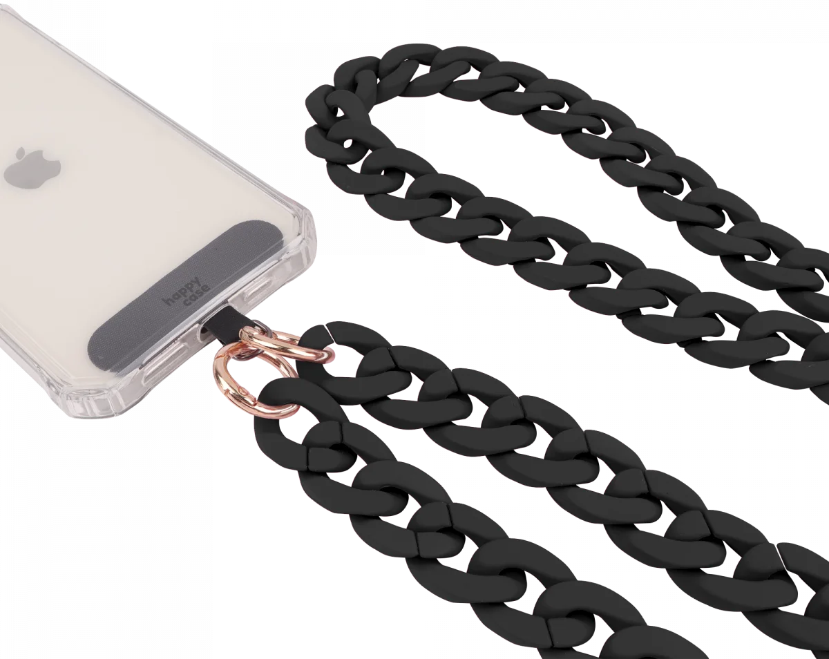 HappyCase Madeira Universele Crossbody Ketting Telefoonkoord (120CM) Zwart afbeelding 9