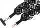 HappyCase Ibiza Universeel Stoffen Crossbody Telefoonkoord (120CM) Zwart afbeelding 9