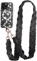 HappyCase Zanzibar Universeel Leren Riem Telefoonkoord (120CM) Zwart