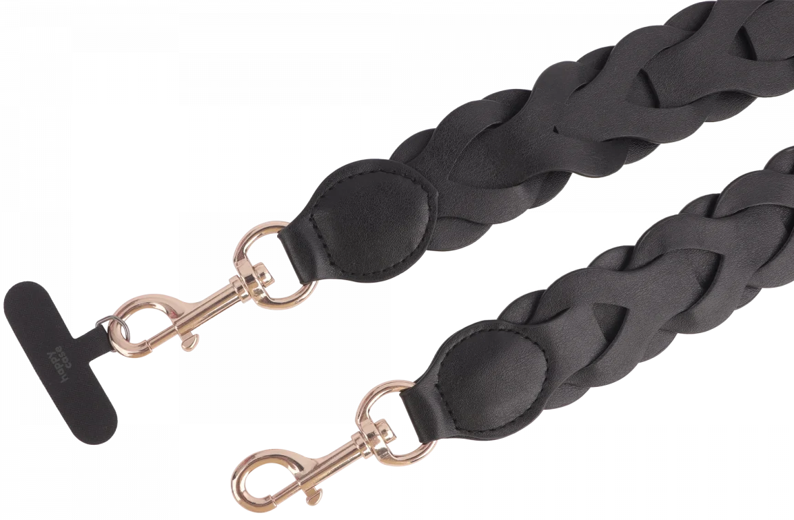 HappyCase Zanzibar Universeel Leren Riem Telefoonkoord (120CM) Zwart afbeelding 9