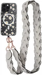 HappyCase Zanzibar Universeel Leren Riem Telefoonkoord (120CM) Beige afbeelding