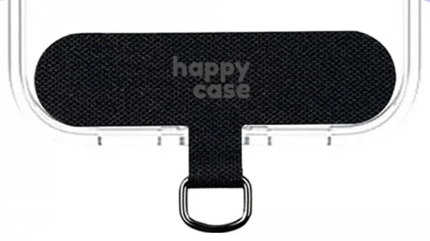 HappyCase Universele Nylon Pad / Houder voor Bevestiging Telefoonkoorden Zwart afbeelding 1