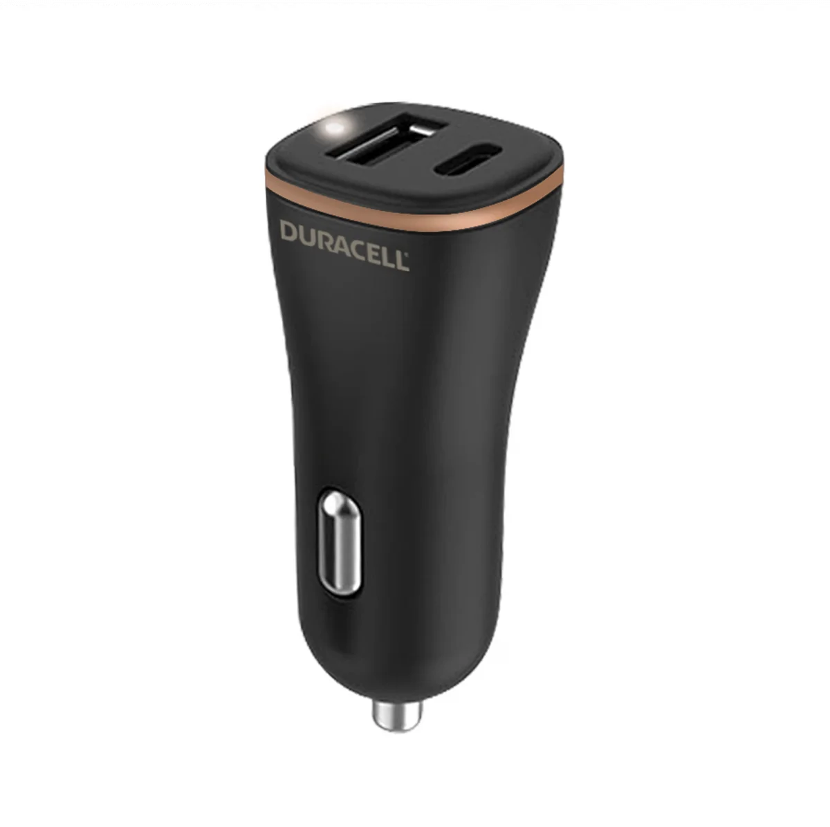 Duracell 27W USB-C en USB-A Power Delivery Autolader Zwart afbeelding 1