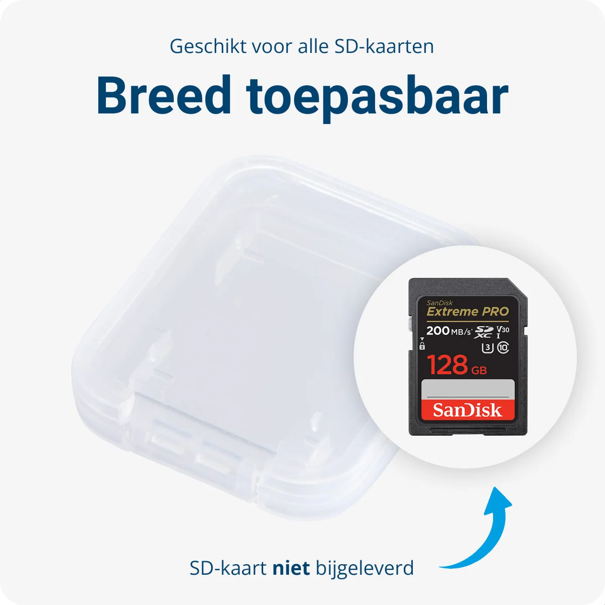 10 Pack Transparante SD Kaart Geheugenkaart Hoes Houder Opberg Box afbeelding 3