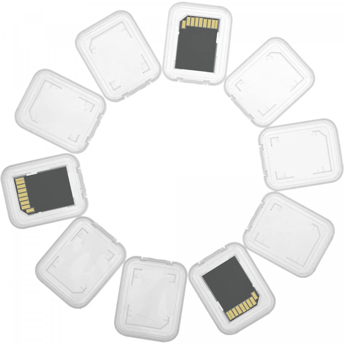10 Pack Transparante SD Kaart Geheugenkaart Hoes Houder Opberg Box afbeelding 2