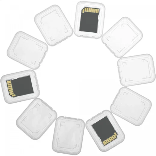 10 Pack Transparante SD Kaart Geheugenkaart Hoes Houder Opberg Box afbeelding 2