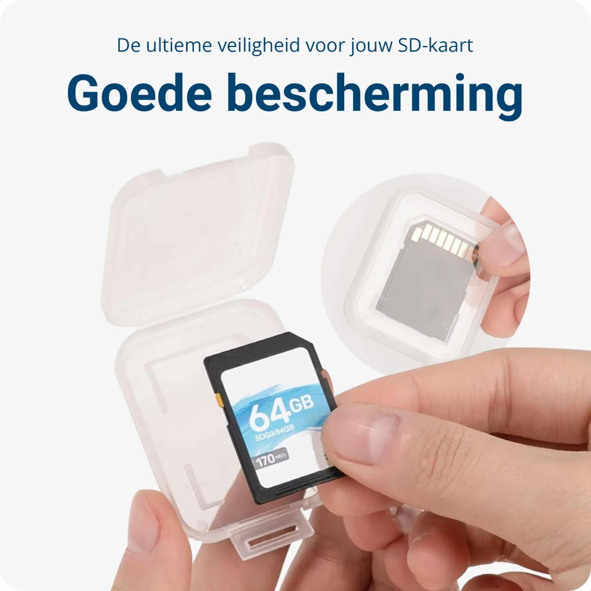 10 Pack Transparante SD Kaart Geheugenkaart Hoes Houder Opberg Box afbeelding 4