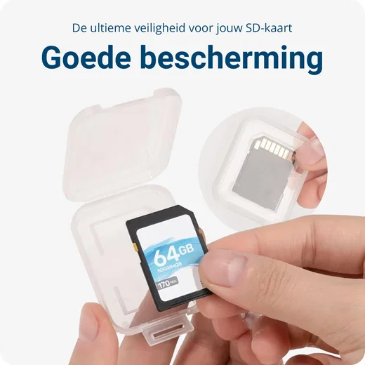 10 Pack Transparante SD Kaart Geheugenkaart Hoes Houder Opberg Box afbeelding 4