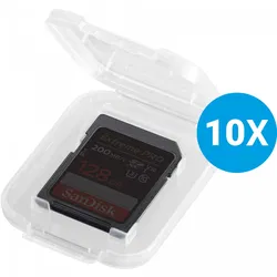 10 Pack Transparante SD Kaart Geheugenkaart Hoes Houder Opberg Box afbeelding