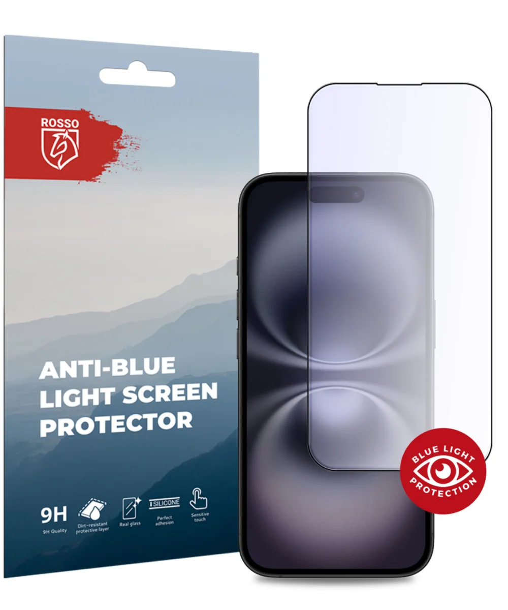 Rosso Apple iPhone 16 Tempered Glass Screen Protector Anti-Blue Light afbeelding 1