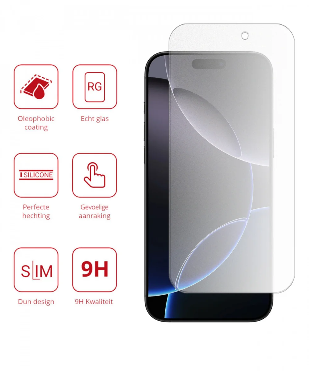 Rosso Apple iPhone 16 Pro Max Tempered Glass Screen Protector Matte afbeelding 2